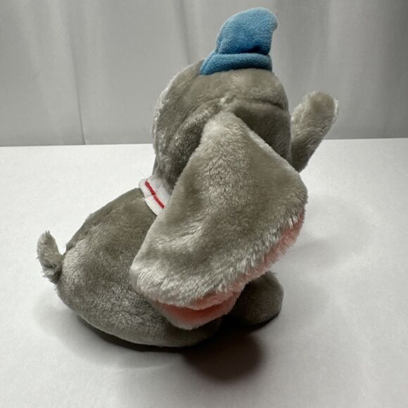 Vintage Disneyland Walt Disney World Pink Ear Dumbo Circus Elephant Plush Toy 8" - Picture 5 of 10